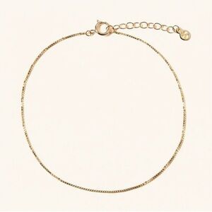 Mejuri baby box chain bracelet 14k gold